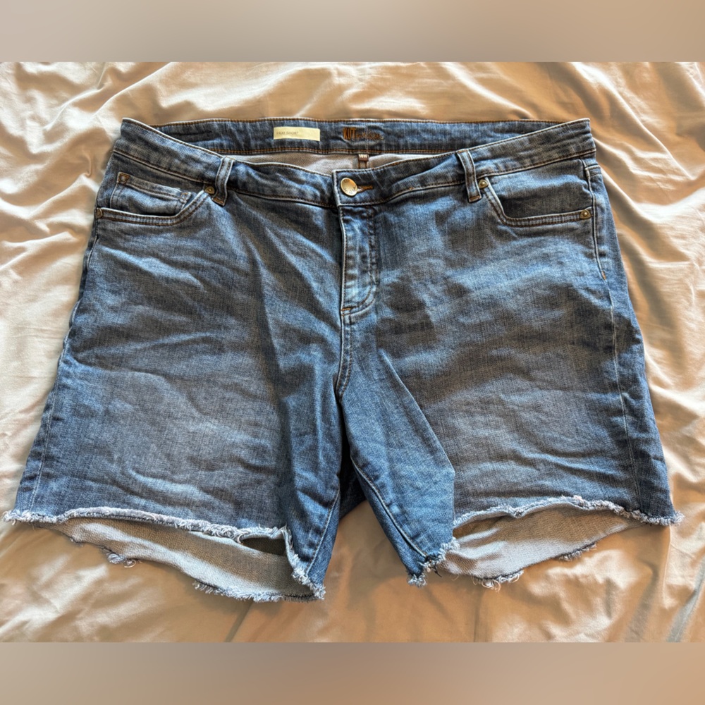 Kut from the Kloth Fray Hem Denim Shorts